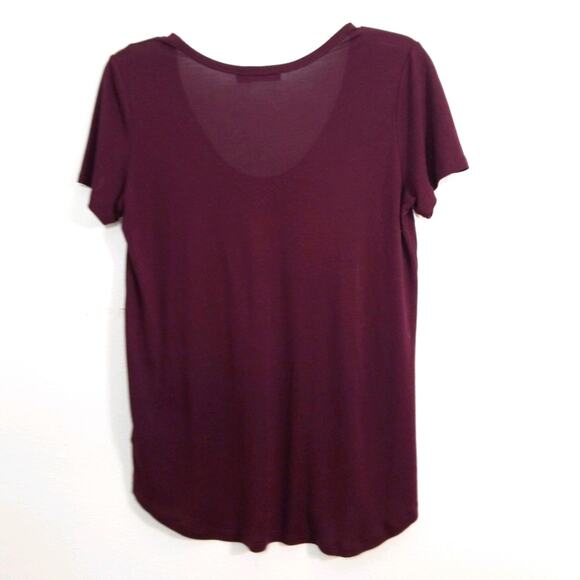 Talula plum super soft perfect scoop neck tee XXS - Picture 4 of 7